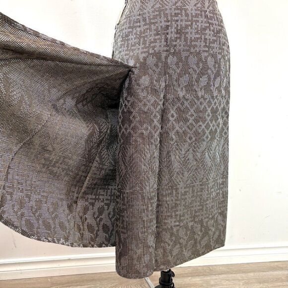 SPORTMAX Gray Pencil Vintage Skirt Midi Lenght sz 6 - Picture 7 of 15